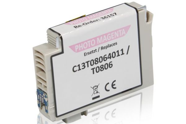 Tinte EPSON  Kompatibel T0806 - (C13T080640) - Light Magenta Seitenergiebigkeit:590 Magenta