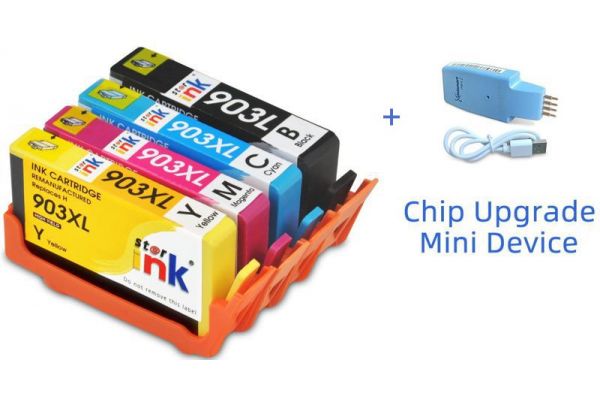 Printer Catridge HP  Compatible 903XL (BK,C,M,Y) Multipack + Chip Upgrade Device Pages:1500/825 Colour