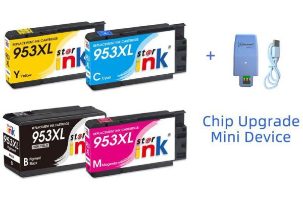 Μελάνι HP Συμβατό 953XL (BK,C,M,Y) Multipack + Chip Upgrade Device Σελίδες:2000/1450 Colour
