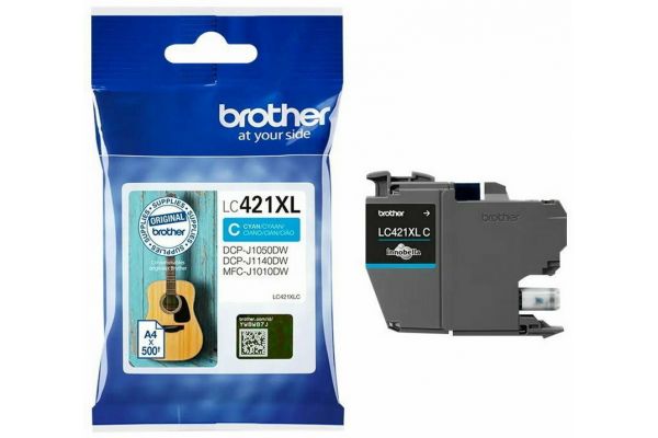 Μελάνι BROTHER  Γνήσιο LC421XLC Σελίδες:500 Cyan